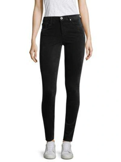 Ag Velvet Farrah High Rise Skinny Pants In Rich Mercury