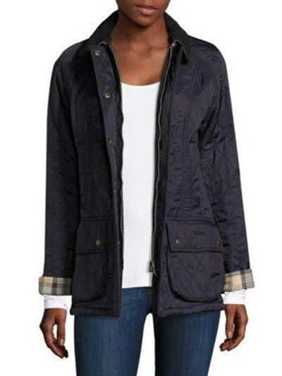 Shop Barbour Beadnell Quilted Jacket In Navy