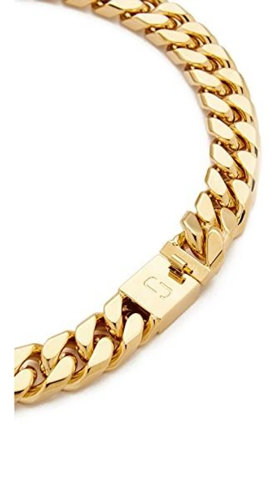 Shop Marc Jacobs Respect Double J Short Necklace In Gold