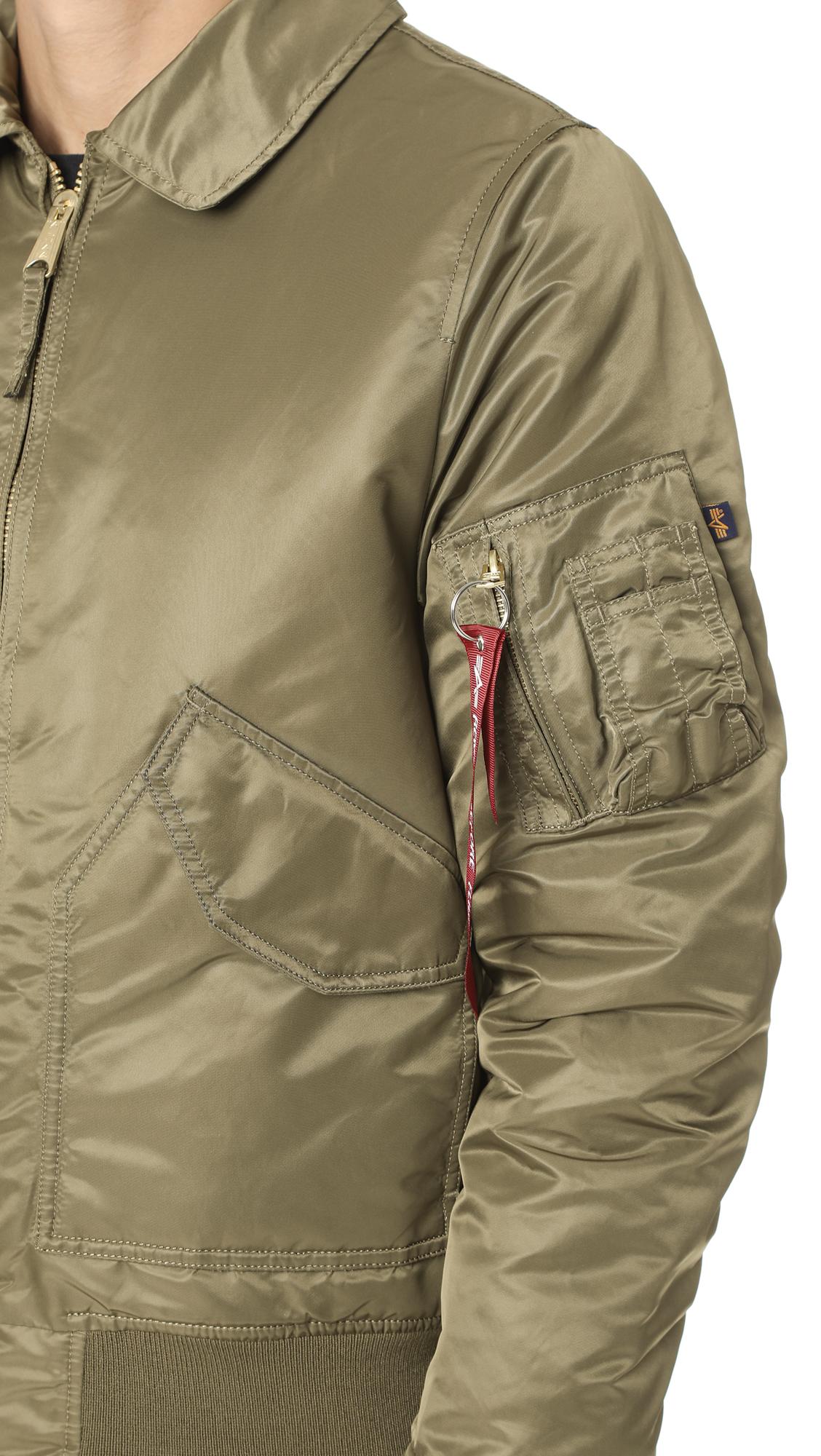 Alpha Industries Cwu 45/p Slim Fit Jacket In Vintage Olive | ModeSens