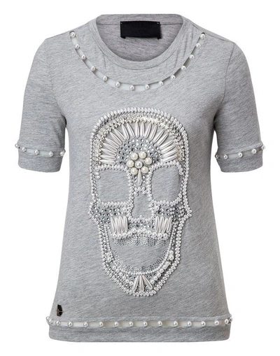 Shop Philipp Plein T-shirt Round Neck Ss "elias Karmon Way"