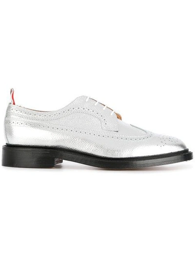 Shop Thom Browne Classic Longwing Brogues In Grey