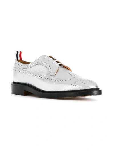 Shop Thom Browne Classic Longwing Brogues In Grey
