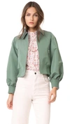 RED VALENTINO CROPPED BOMBER JACKET