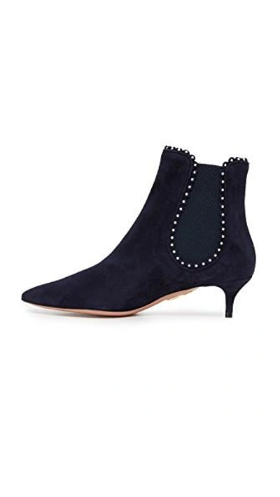 Shop Aquazzura Jicky 45 Booties In Ink