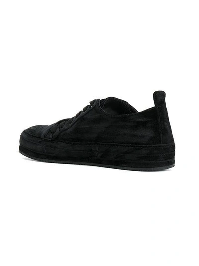 Shop Ann Demeulemeester Concealed Lace Trainers In Black