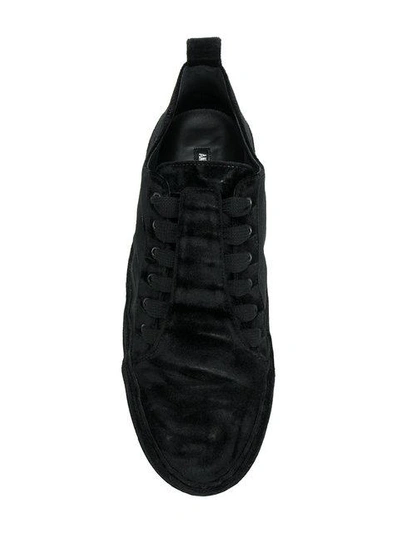 Shop Ann Demeulemeester Concealed Lace Trainers In Black