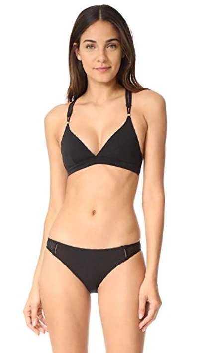 Shop Stella Mccartney Stella Soft Mesh Bikini Briefs In Black
