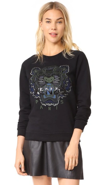 Kenzo Tiger Relaxed Sweatshirt In Black