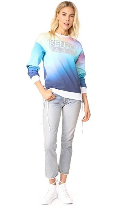 Shop Kenzo Northern Lights Zipped Sweatshirt In Deep Fuschia