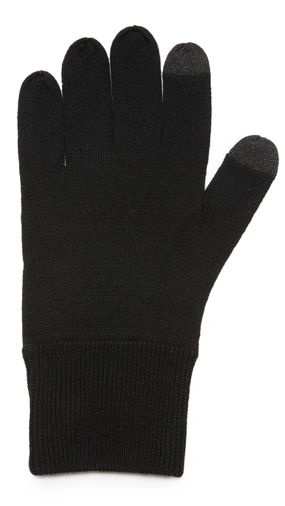 Shop Kenzo Tiger Crest Gloves In Black