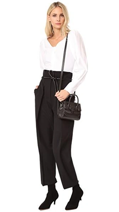 Shop Versace Mini Shoulder Bag In Nero