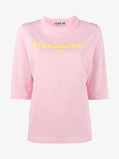 Shop Jour/né Dimanche Printed T-shirt In Pink/purple