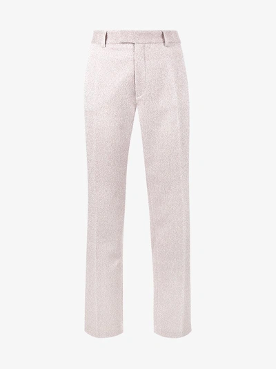 Shop Jour/né Lurex Straight Trousers In Pink/purple