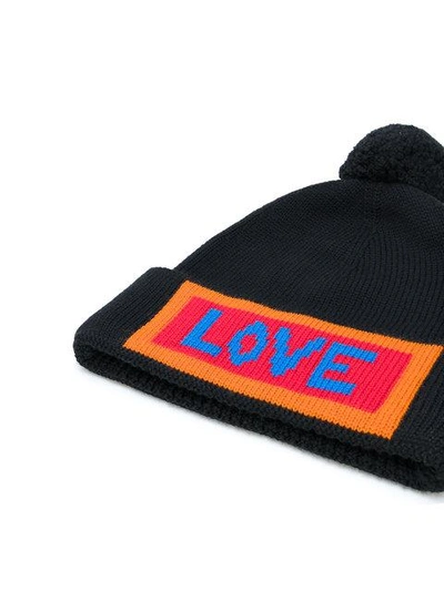 Shop Fendi Reversible Knit Hat - Black