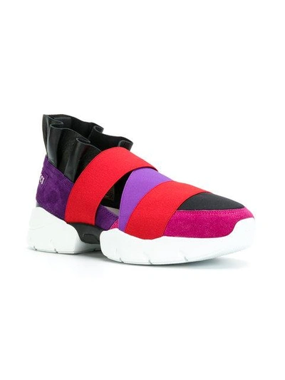 Shop Emilio Pucci Ruffled Slip-on Sneakers