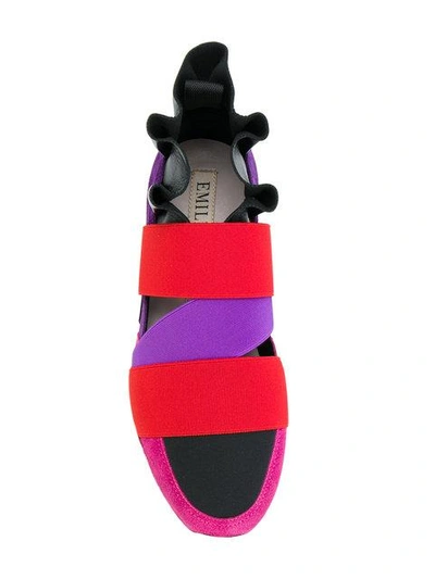 Shop Emilio Pucci Ruffled Slip-on Sneakers