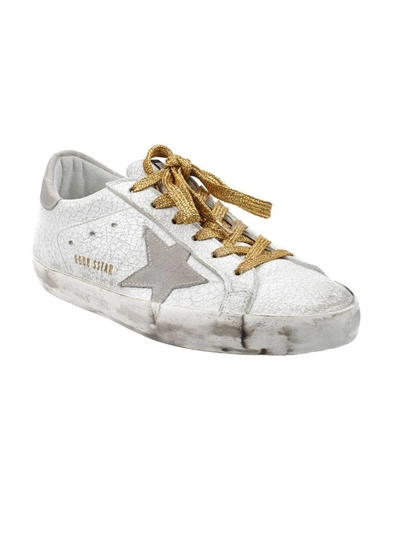 Shop Golden Goose Sneakers Superstar In Cwhite Crash Leather