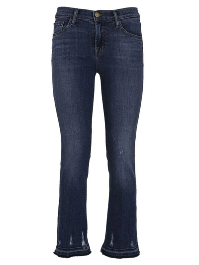 Shop J Brand Jbrand Selena Mid Rise Photo Ready Crop Boot Jeans In Blue