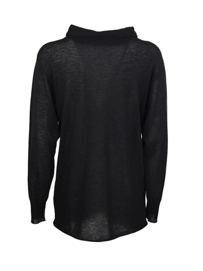 Shop Joseph High Neck Oversize Sweatshirt In Black