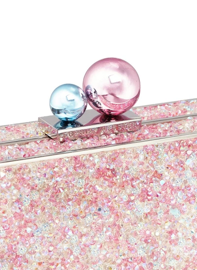 Shop Sophia Webster 'clara' Iridescent Crystal Embellished Box Clutch
