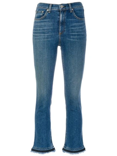 Shop Rag & Bone Cropped Skinny Jeans In Blue