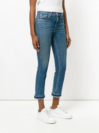 Shop Rag & Bone Cropped Skinny Jeans In Blue