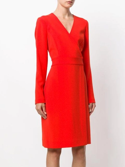 Shop Diane Von Furstenberg Tailored Wrap Dress In Red