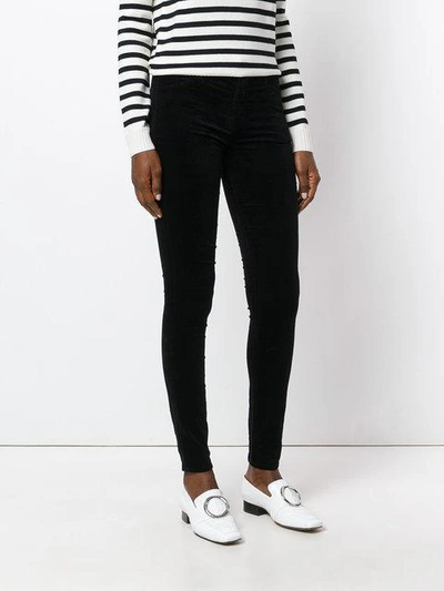 Shop J Brand High-rise Skinny Trousers In Black