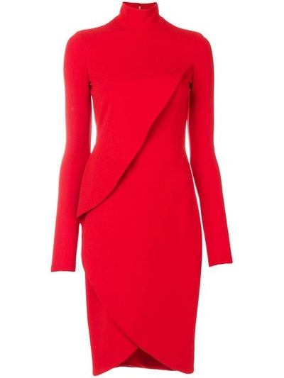 Shop Givenchy Layered Fitted Dress In Red