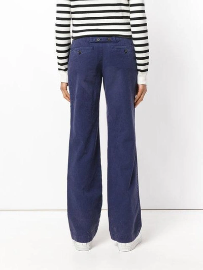 Shop Burberry Wide Leg Trousers