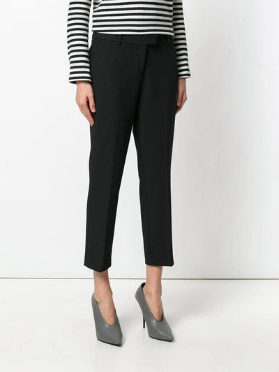 Shop Michael Kors Cropped Trousers In Black