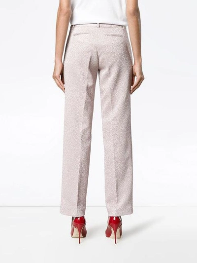 Shop Jour/né Lurex Straight Trousers In Pink