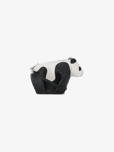Shop Loewe Black And White Panda Mini Leather Bag