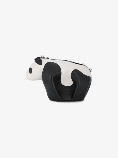 Shop Loewe Black And White Panda Mini Leather Bag