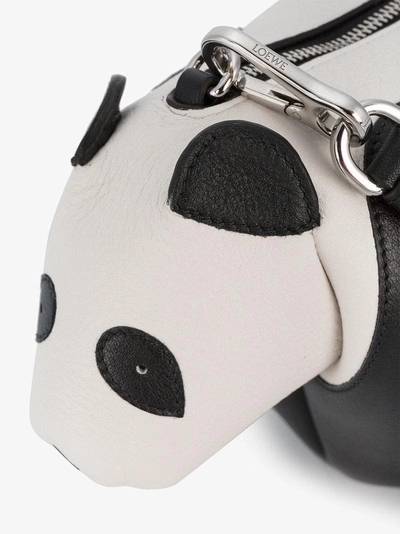 Shop Loewe Black And White Panda Mini Leather Bag