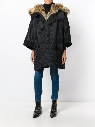 Shop Faith Connexion Fur Trim Parka - Black