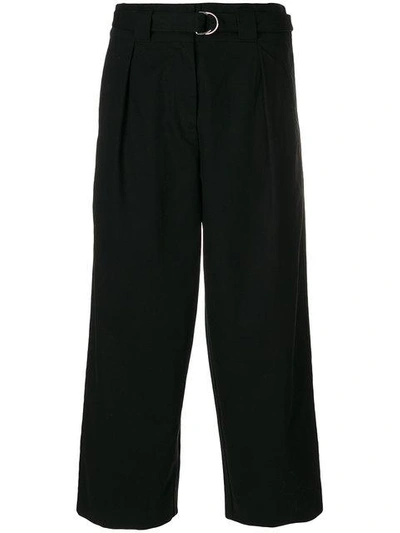 Shop Alexander Wang T Cropped Trousers In Black