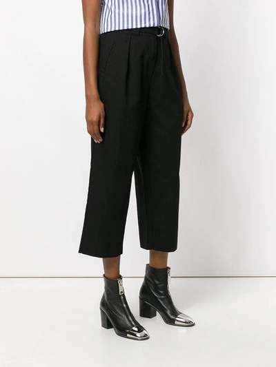 Shop Alexander Wang T Cropped Trousers In Black