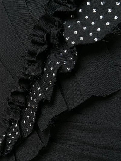 Saint Laurent Asymmetrical Wool Skirt In Black