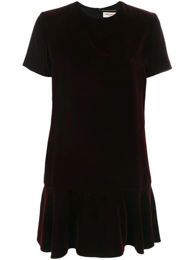 Shop Saint Laurent - Short Sleeve Midi Dress