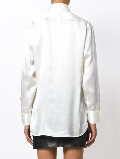 Shop Tom Ford Pleated Front Shirt - White