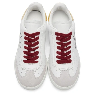 Shop Isabel Marant White Bryce Street Tag Sneakers