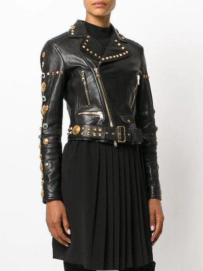 Shop Fausto Puglisi Studded Biker Jacket