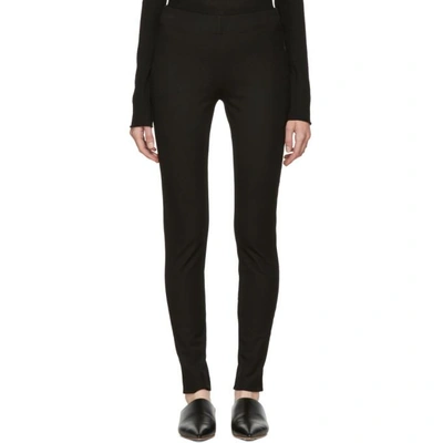 Gabardine Stretch Leggings in Black