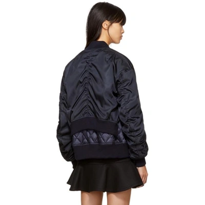 Shop Moncler Navy Aralia Bomber Jacket In *775 Navy