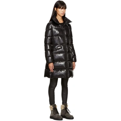 Shop Moncler Black Down Jasminum Jacket