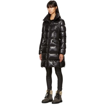 Shop Moncler Black Down Jasminum Jacket