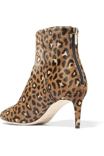 Shop Jimmy Choo Duke 65 Leopard-print Calf Hair Ankle Boots