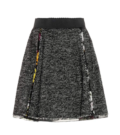 Dolce & Gabbana Tweed Pencil Skirt In Grey